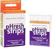 Vista 1 de pHresh - Tiras de prueba de pH con guía de alimentos alcalinos/ácidos gratis y kit de monitoreo de pH - Medidor de pH fácil de usar - Monitorea