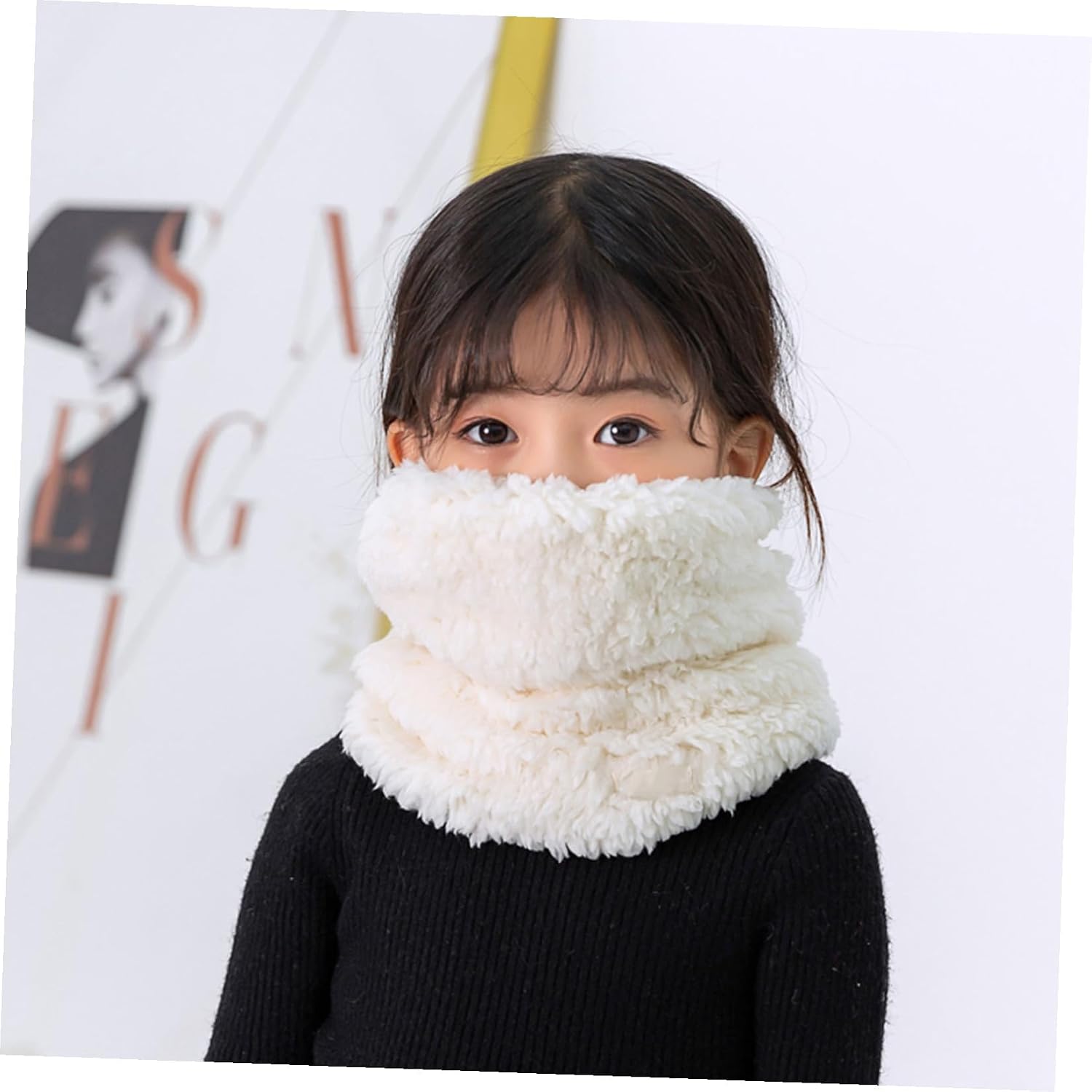 BESTYASH Warm Windproof Boys and Girls Winter Scarf Fleece Christmas Neck Gaiters Long Neck Collar for Boy Girl