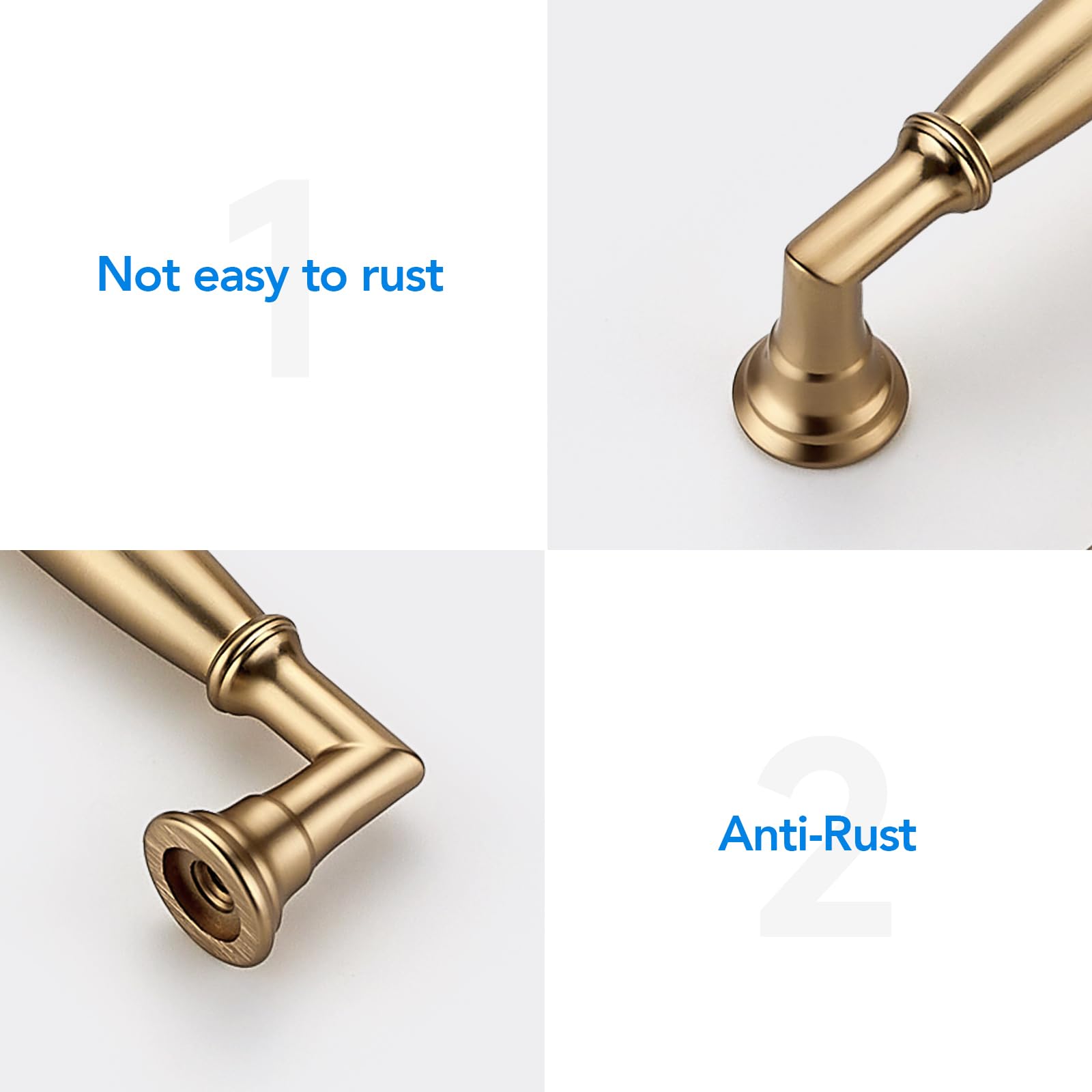 HOME EDIT 10 Pack 5 Inch Champagne Bronze Cabinet Handles Solid Zinc Alloy Pulls for Kitchen, Dresser, Closet & Bathroom Cabinets Hardware - 4