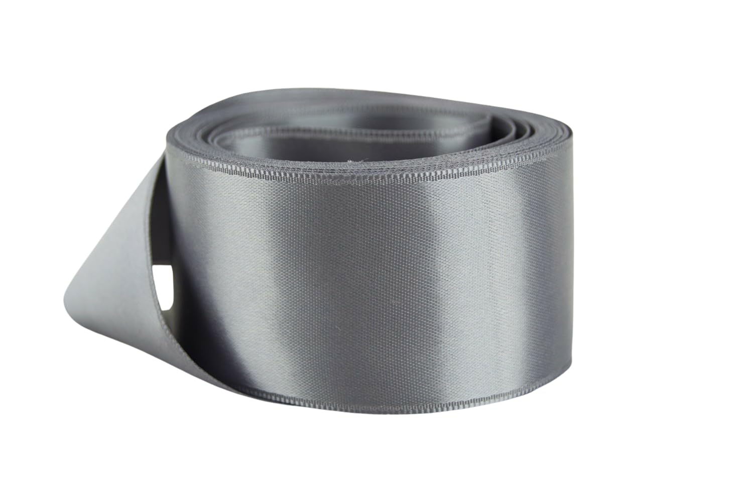 Ribbon Bazaar Double Faced Satin - Premium Gloss Finish - 100% Polyester Ribbon for Gift Wrapping, Crafts, Scrapbooking, Hair Bow, Decorating &amp; More - 4" Metal Gray 25yd Spool