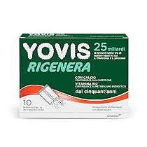 YOVIS Rigenera, Probiotici per il Benessere Intestinale dai 50 anni, 25 Miliardi di Fermenti Lattici Vivi con Calcio e Vitamina B12, 10 Bustine