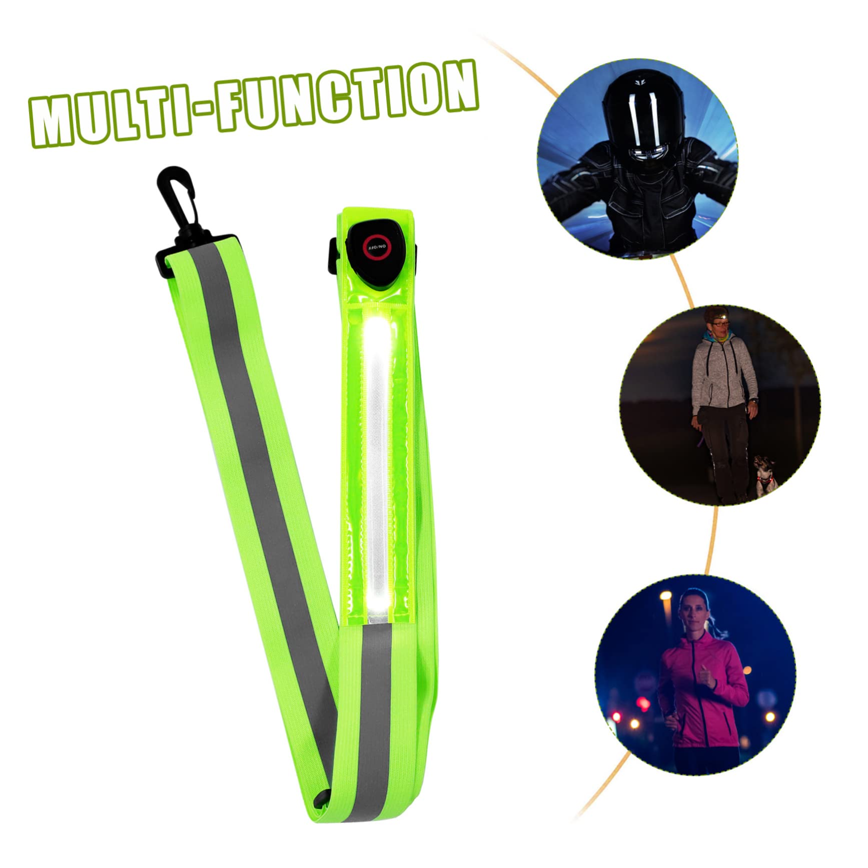 BESPORTBLE 4 Pezzi di Cintura Riflettente per La Corsa Notturna Comoda Cinghia per Il Fitness Fascia Riflettente Evidente per Lo Sport