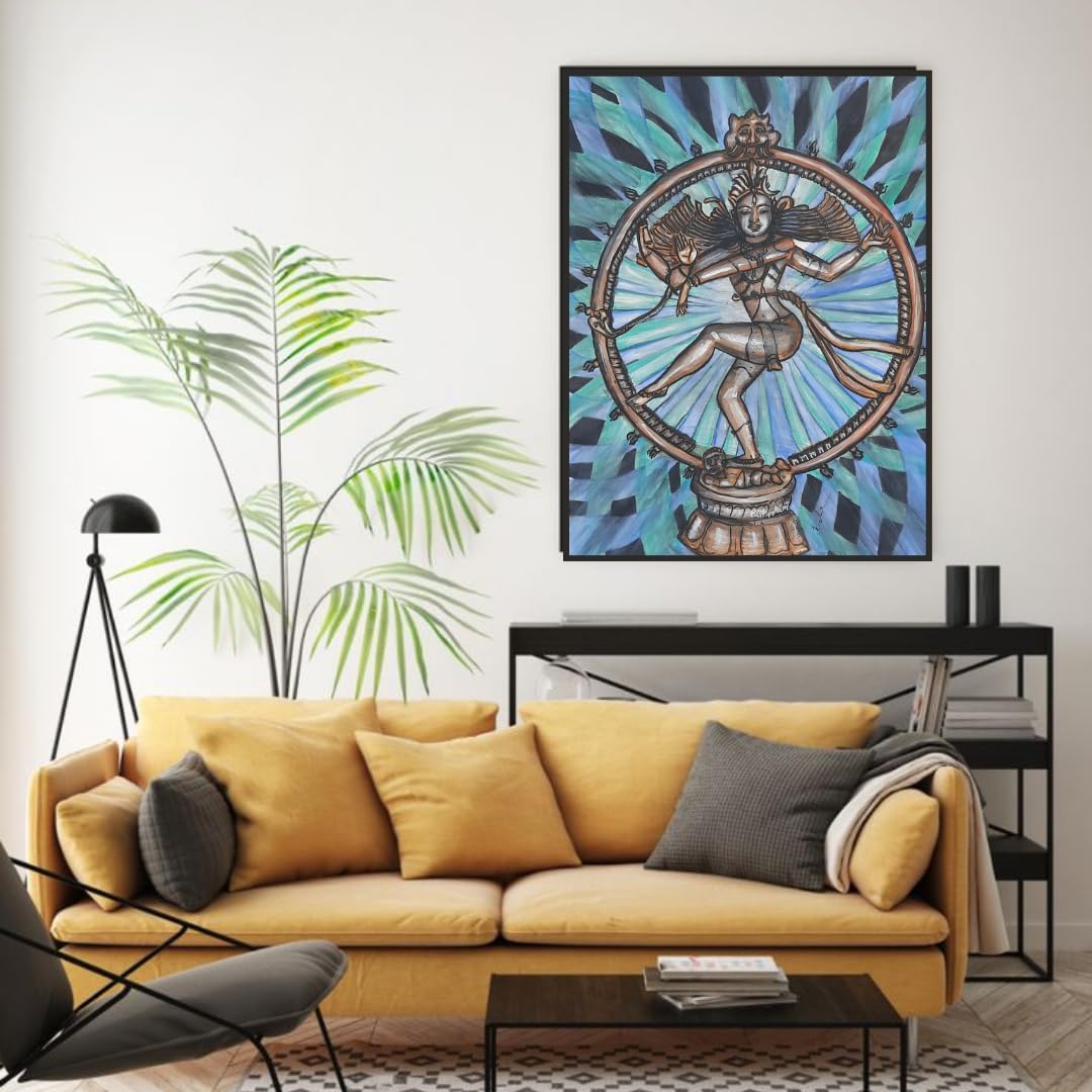 ARTOPUS Wall Art for Home Decor | Celestial Choreographer,Water colour on drawing sheet | Painting for Home and Office Decoration | Acrylic Oil Painting Wall Decoration (40x29 CM)