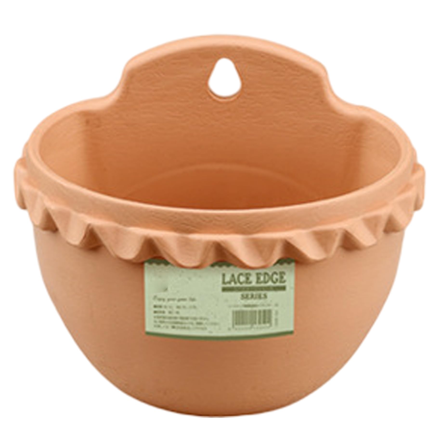 CAKEEYUM Hanging Wall Planter, Plastic Railing Planter Box with Drainage for Indoor/Outdoor Wall Mounted Flower Pot with Water Management System, Light Brown Hanging, Railing Pla