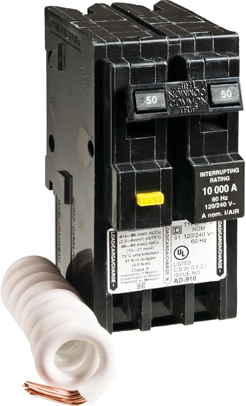Square D by Schneider Electric HOM250GFICP Homeline 50-Amp Two-Pole GFCI Circuit Breaker by Square D by Schneider Electric