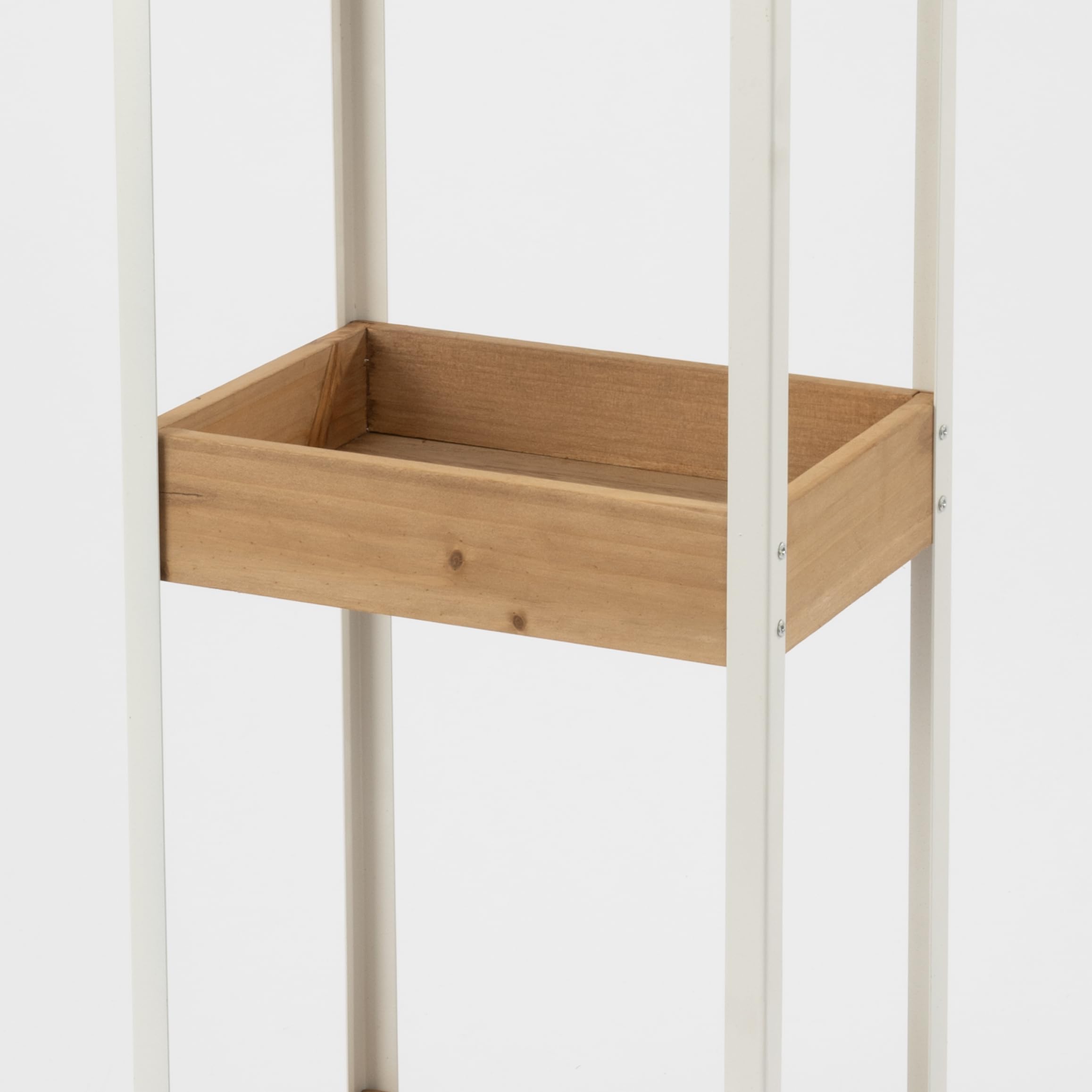Estantería de Madera y Metal 25x15x70cm 3 Estantes Mueble Auxiliar para Almacenaje