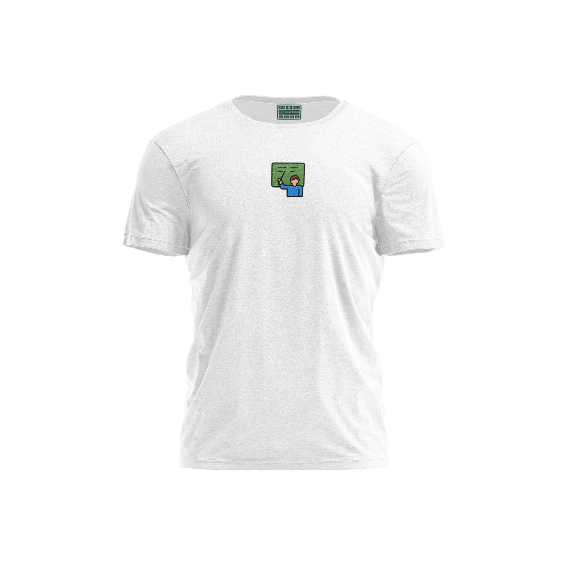 Bona Basics, Digitally Printed, Men's Basic T-Shirt,%100 Cotton, White, Casual, Men's Tops, Size: S
