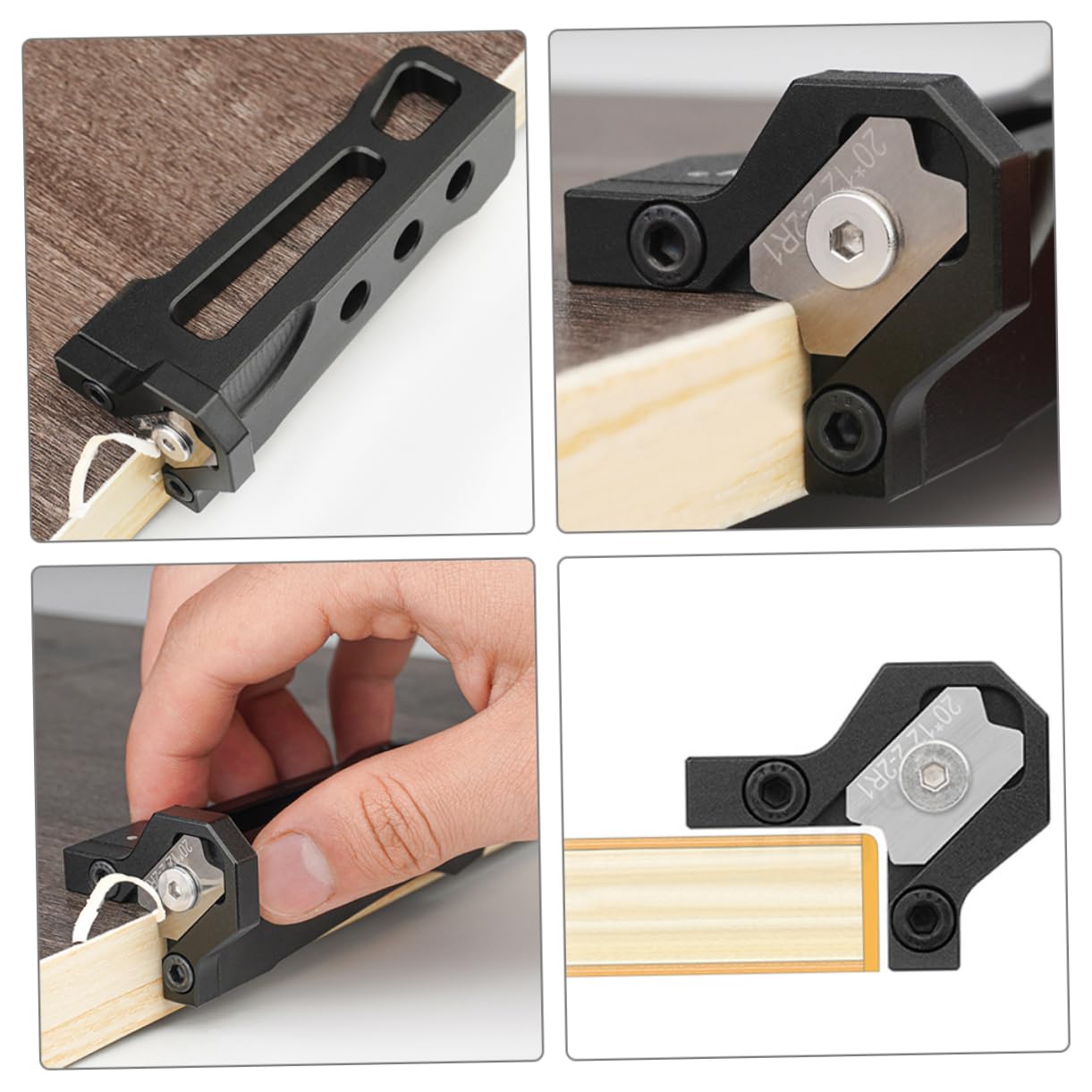 NUOBESTY 3 Pezzi Pialla Manuale per Rifilatura Bordi Strumento Smussante per Lavorazione Del e Portatile per Progetti da Te e Rifinitura Bordi Curvi