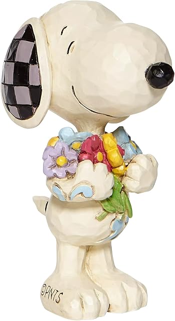 Enesco Jim Shore Peanuts Miniature Snoopy with Flowers Mini Figurine 6007962