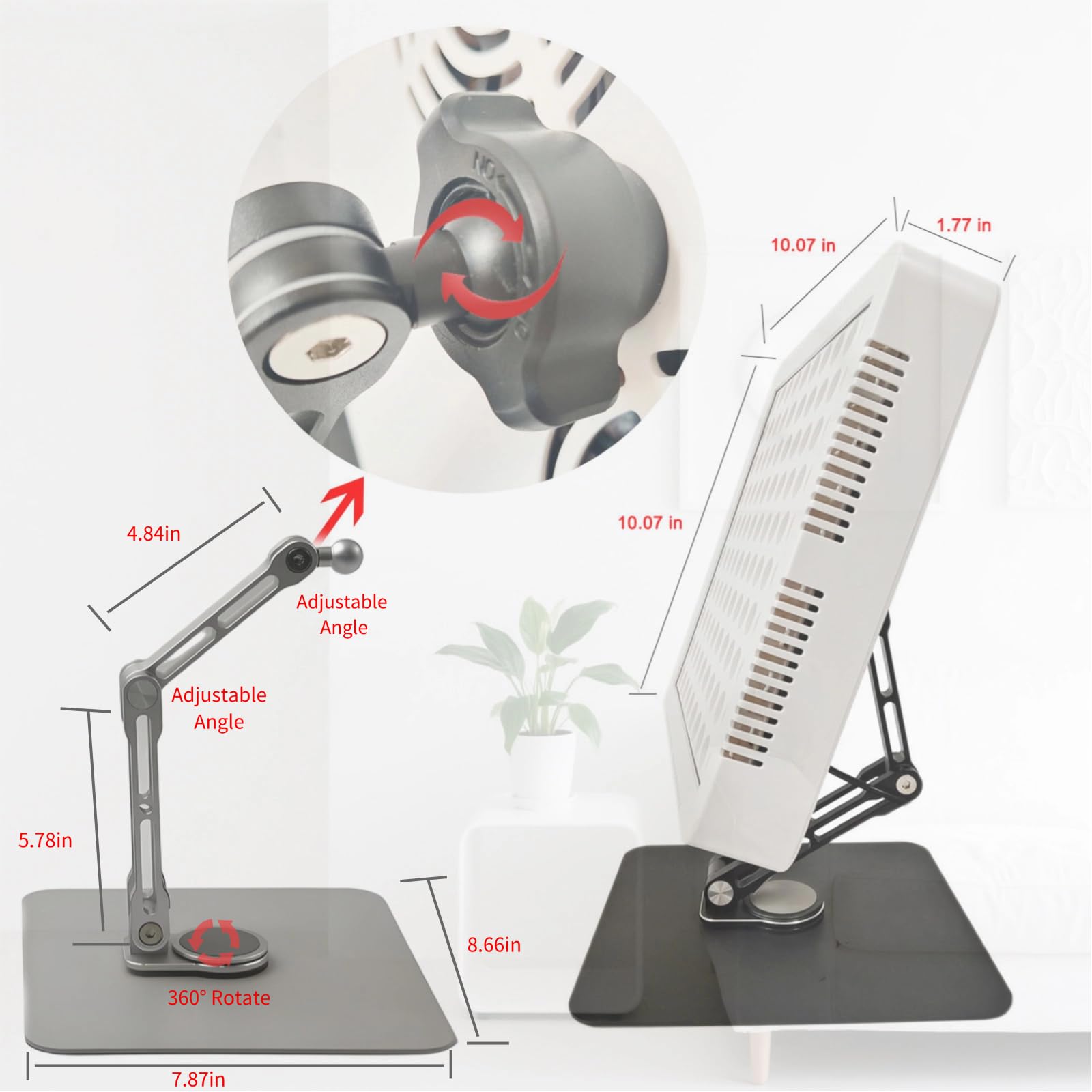 Lampa do terapii światłem czerwonym na całe ciało i szyję, 660 nm 850 nm, 100 diod LED, panel podczerwieni, obrotowy stojak 360°, regulowana jasność i timer, idealna dla kobiet – uśmierzanie bólu