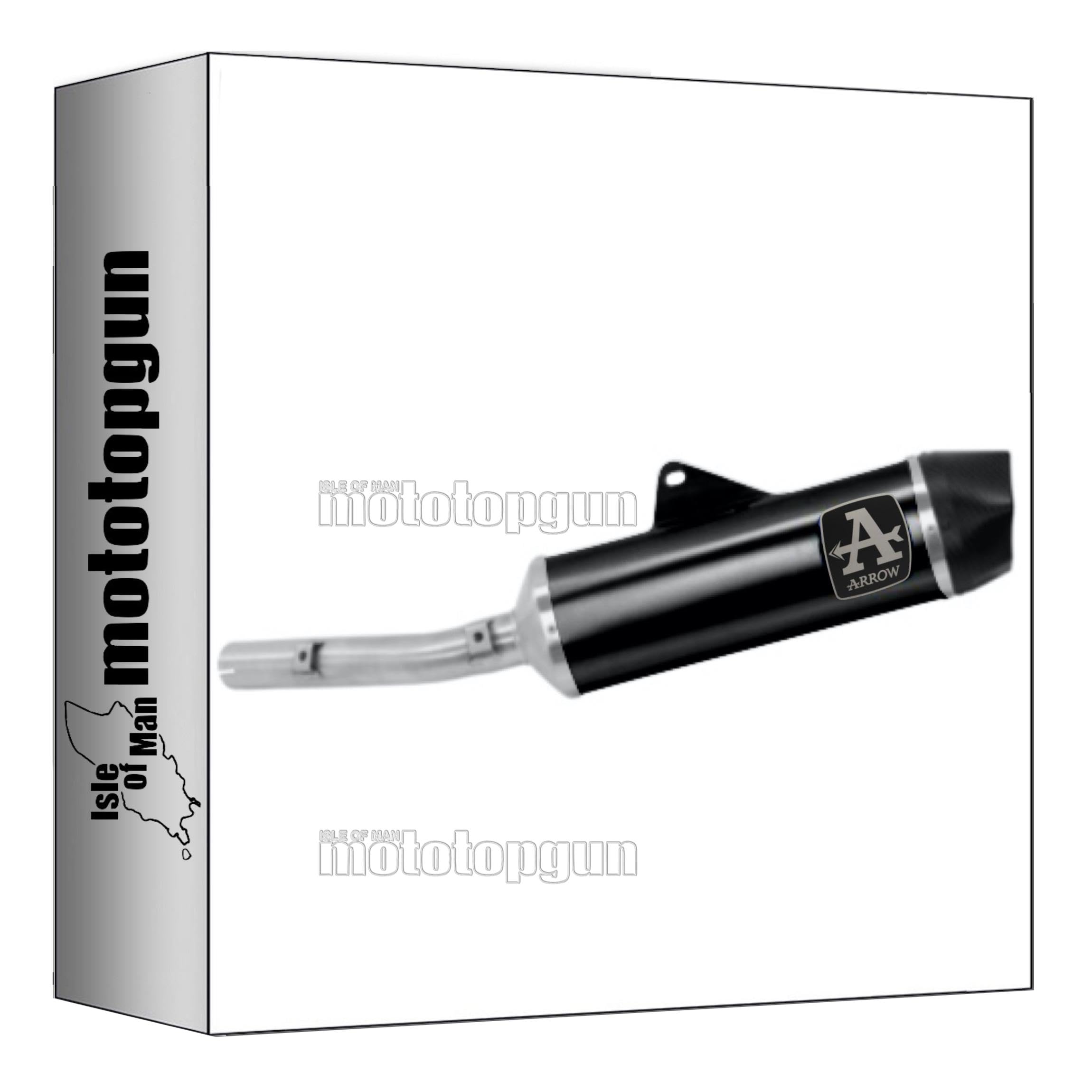 arrow 72626AKN tubo de escape homologado indy-race aluminio negro fondo carby compatible con yamaha tenere 700 2021 2022 2023 mototopgun