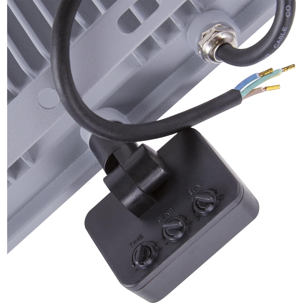 Licht-Erlebnisse LED Flutlichtstrahler außen mit Bewegungsmelder 26,9 cm breit IP65 8280 lm ultra hell 4200 K Außenwandleuchte Garten Wandlampe aussen