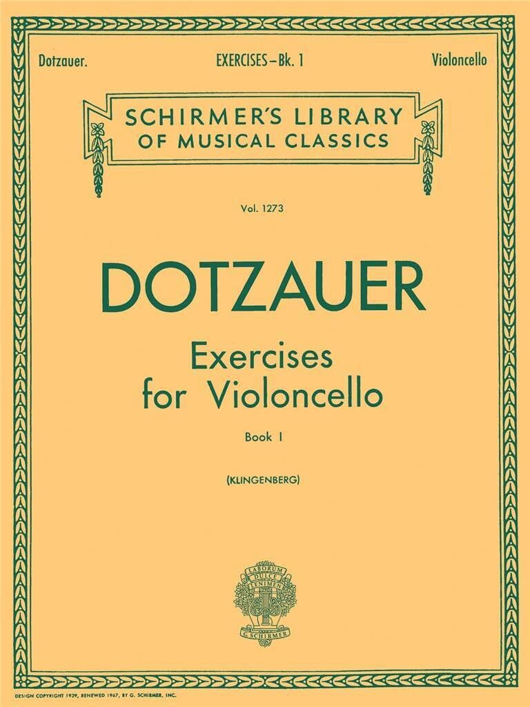 Exercises for Violoncello - Book 1: Schirmer Library of Classics Volume 1273 Cello Method