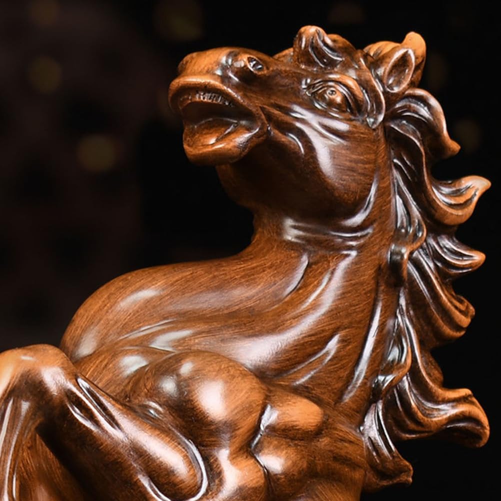 Wystrój domu Mosiądz Chiński zodiak Statua konia Feng Shui Figurka konia Rzeźba Bogactwo Dobrobyt Figurki Przedmioty kolekcjonerskie Dekoracja stołu na szczęście Bogactwo Sukces,L