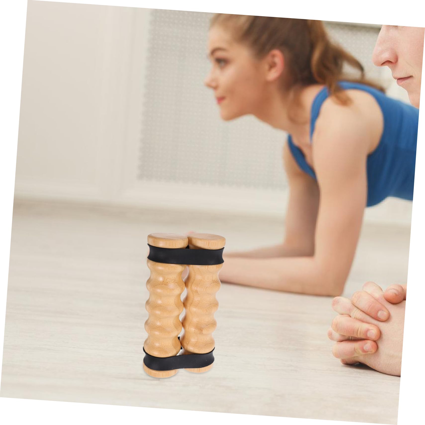 Fasce Elastiche per Esercizi Spalle con Maniglie in Legno, 2 Pezzi | Resistenza Regolabile, Design Portatile, Impugnatura Antiscivolo, Uso per Yoga e Stretching