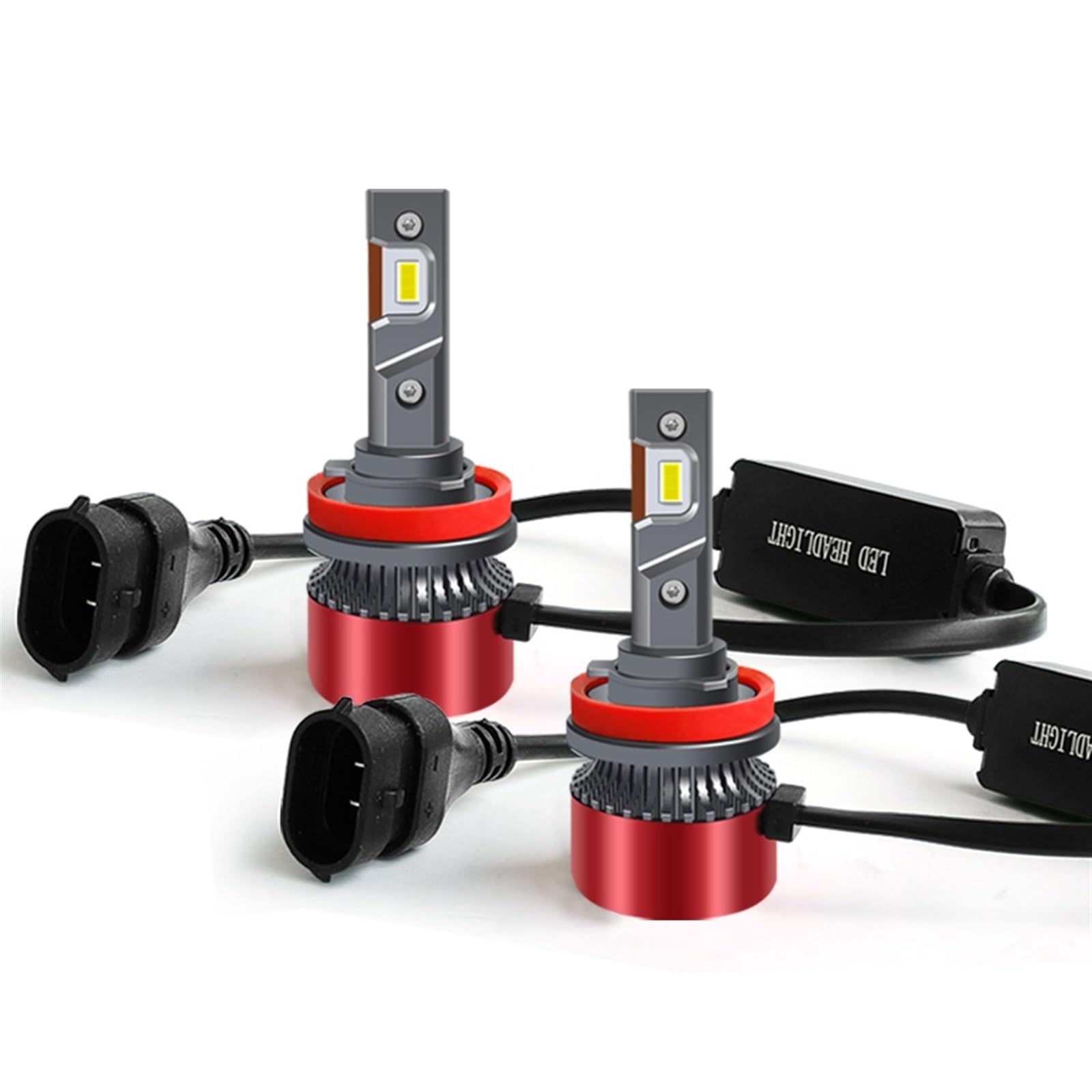 3000K H4 Phare De Voiture H7 LAMPE À LED Vert Citron H7 H4 LED Auto H11 H8 H1 HB3 HB4 H4 LED Ampoule 80W Phare De Moto 12V (Size : H11)