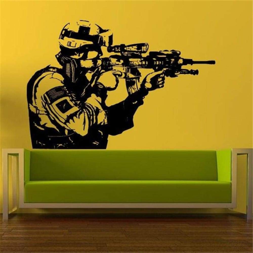 BAOJIAN Wall Sticker Vinyl Stickers Soldiers Soldiers Sniper Home Decorative Removable Wall Sticker Design Living Room Boy Room Wall Sticker Joy