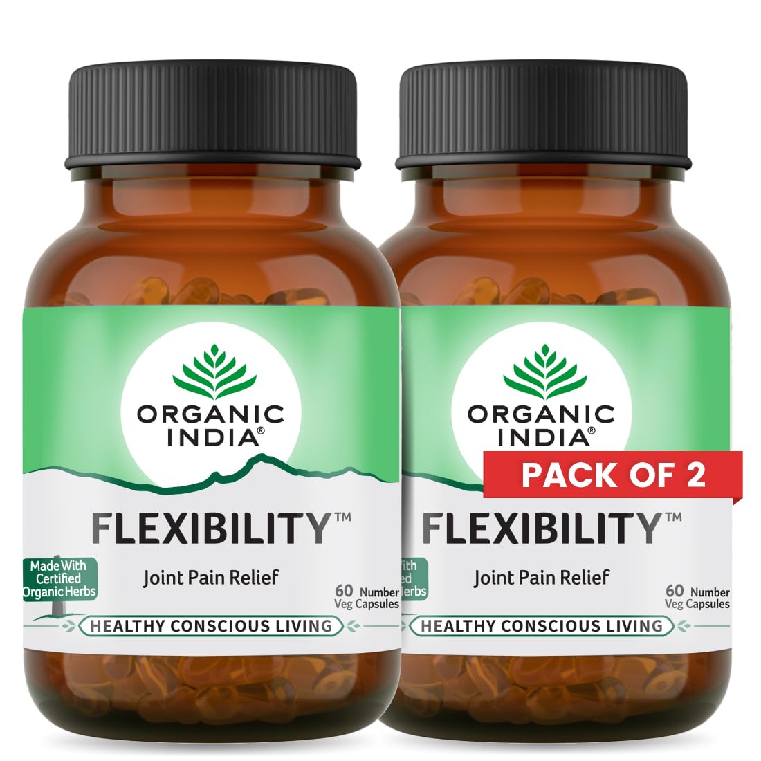 ORGANIC INDIA Flexibility 60 Veg Capsules (Pack of 2) (B07K7RPG9S) Amazon Price History, Amazon Price Tracker