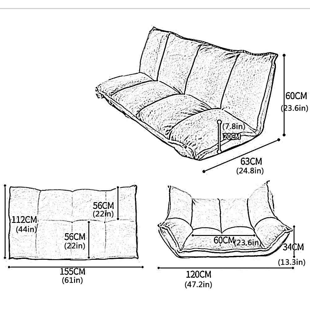 Sedia da salotto pieghevole in tessuto, resistente e confortevole per patio, soggiorno, piccolo appartamento e camera da letto relax
