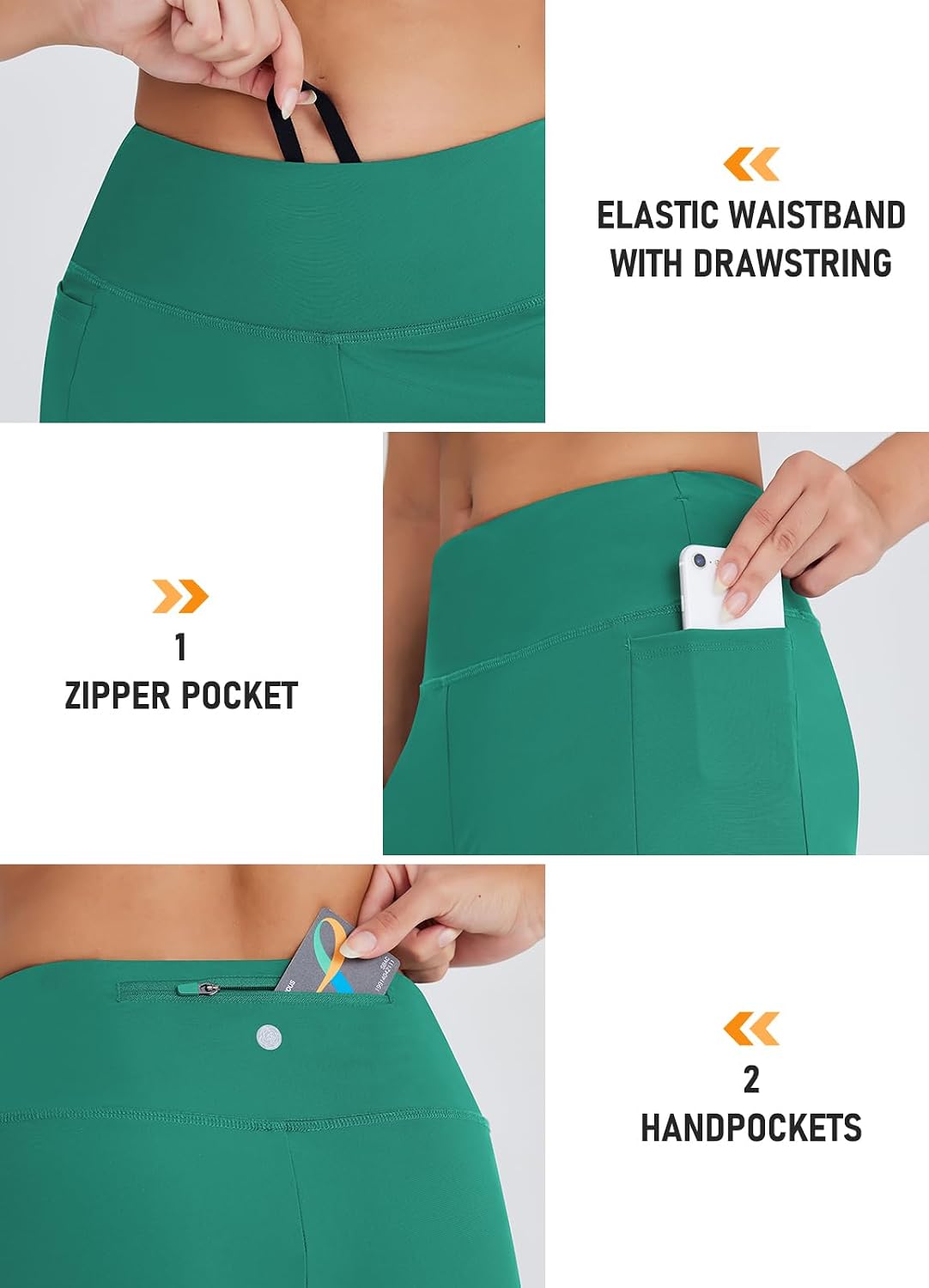 Swim Shorts Women 4" Tummy Control Tankini Shorts UPF50+ High Waisted Swimsuit Bottoms