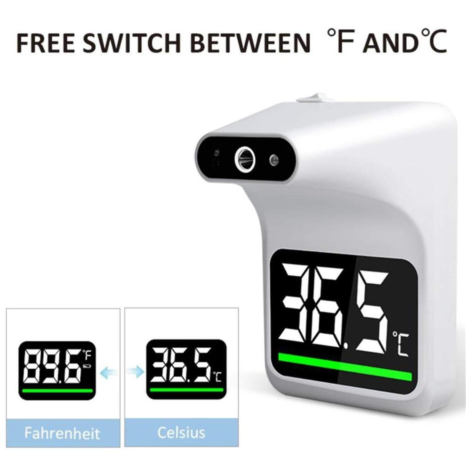 ZYC Termometro a infrarossi USB a Parete Termometro Senza Contatto Termometro Digitale Termometro Digitale per Febbre Adulti Sensore di Temperatura