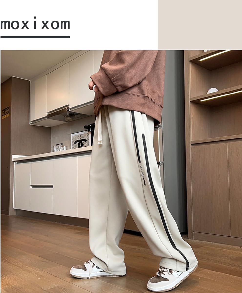 Amazon | [moxixom] ジャージ下 メンズ ワイドパンツ ロング