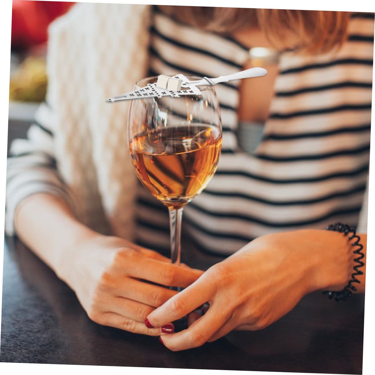 Alipis Premium Absinthe Spoon Cube Sugar Strainer Ice Filter Bar Strainer Slotted Spoon Silverware Cooking Utensil Perfect for Parties