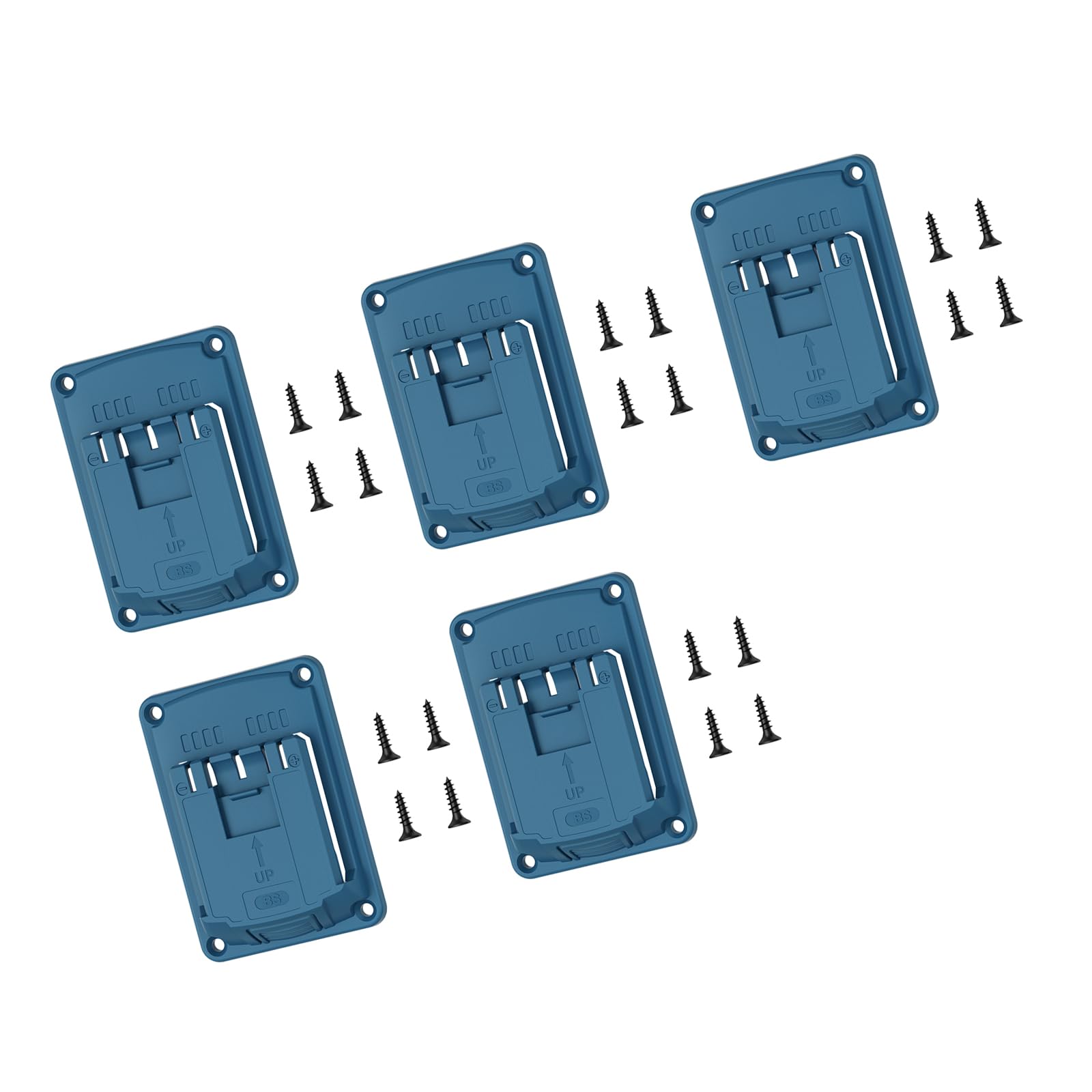 5PCS Heavy Duty Tool Hanger Bracket Organizers for 18V Systems Perfect for Compacted Workshop and Home Garage ABS Tool Wall Bracket