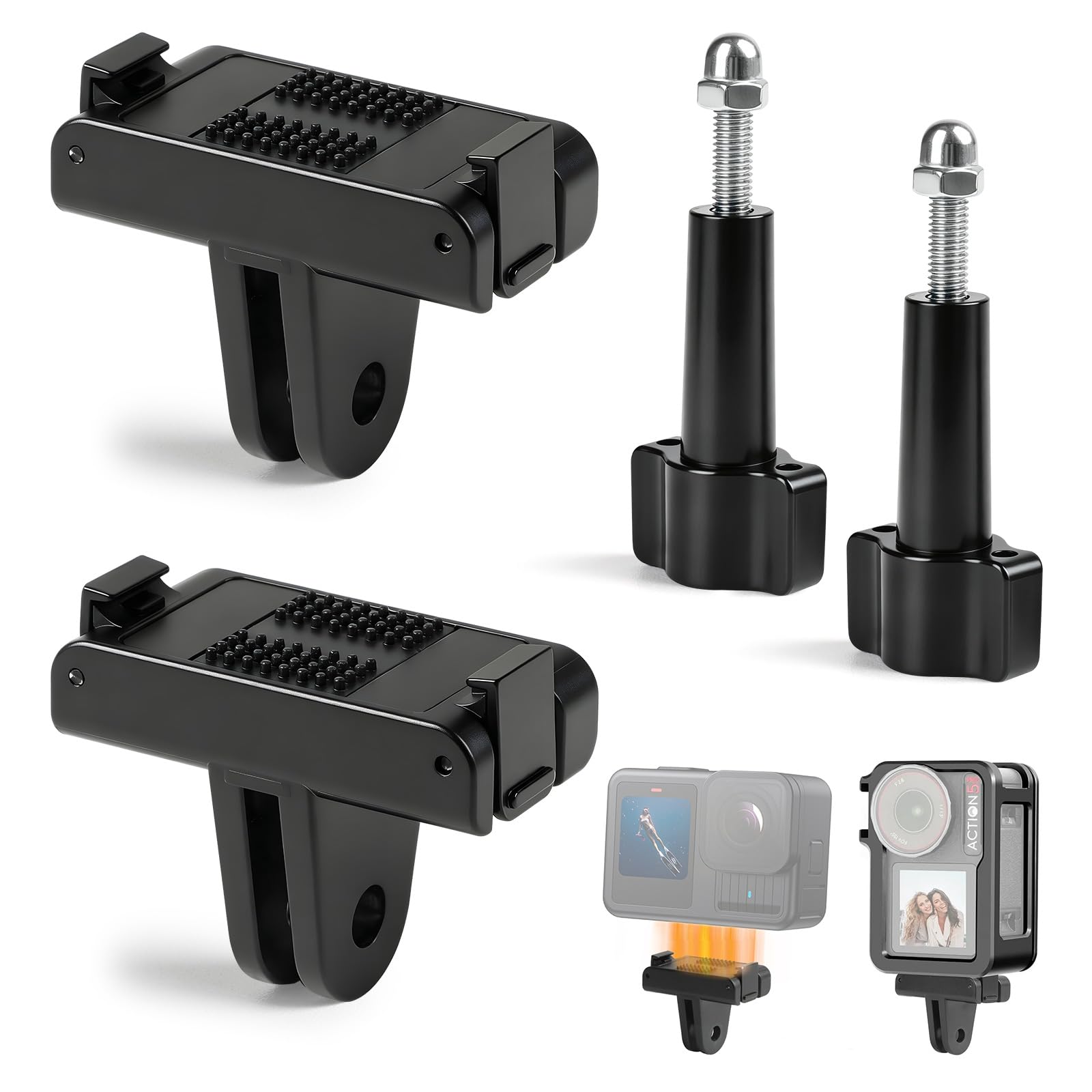 DJI Uchwyt magnetyczny dla Osmo360/Action5Pro/4/3, 2 sztuki | Szybkie zapięcie, do kamer akcji, nadaje się do statywów, nadaje się do kijków do selfie