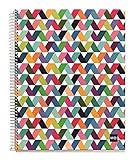 Miquelrius Spiral Hardcover Notebook, 4 Subject, 140 sheets/280 Lined pages, 6.5 x 8