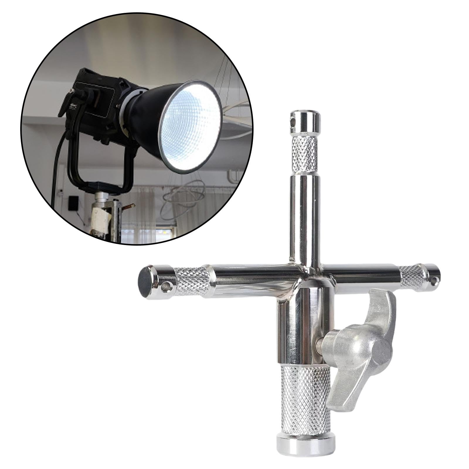 DYNWAVE Lamp Three Way Adapter High Performance Lamp Accessories Practical Easy to Install Photography Accessories Fix Lamps Adapter