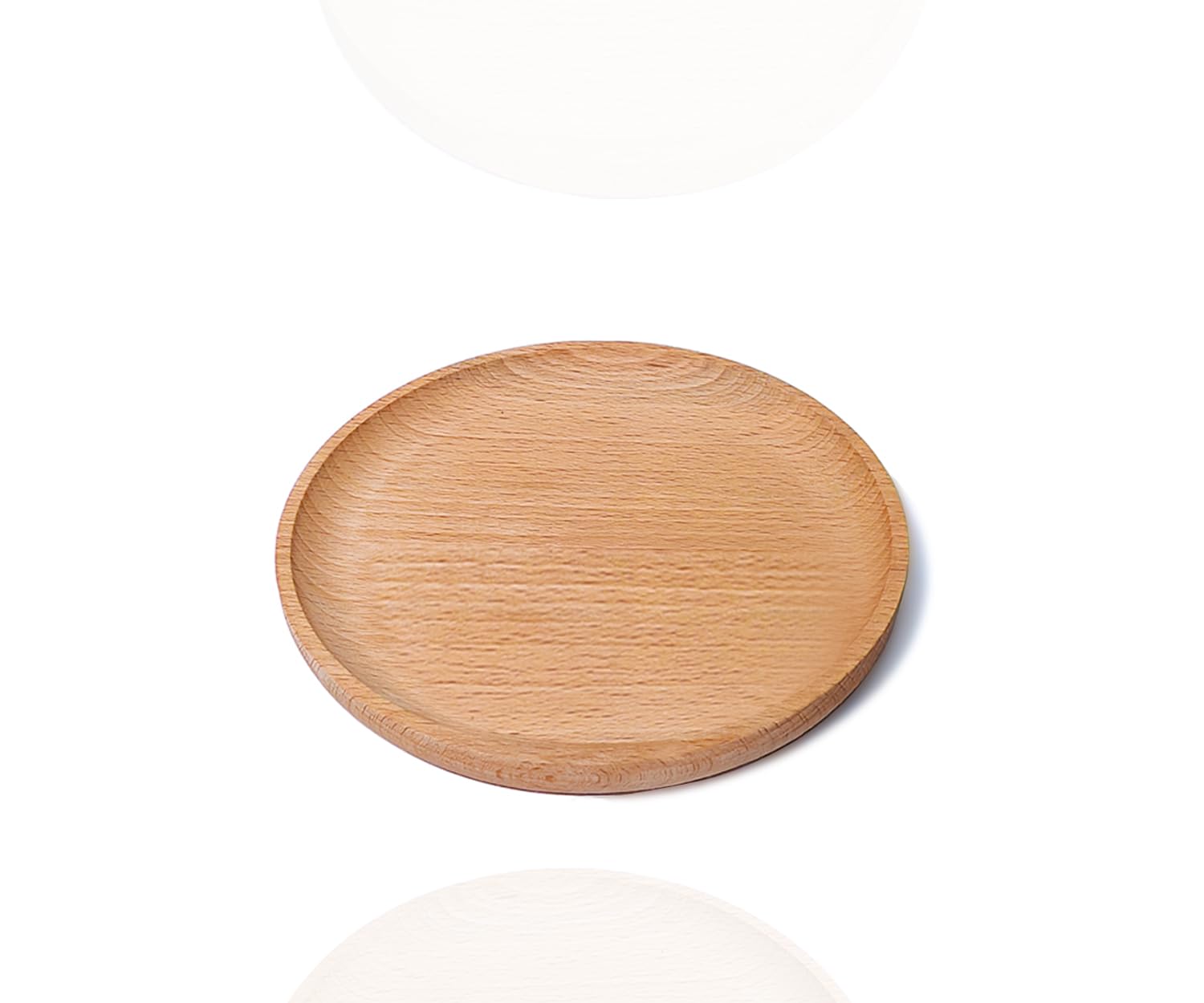 VSUINGO Small Mini 5.9" Round Wooden Tray - Serving Tray for Kitchen, Coffee Table, Charcuterie Board, Home & Farmhouse Decor, Coasters, Countertop