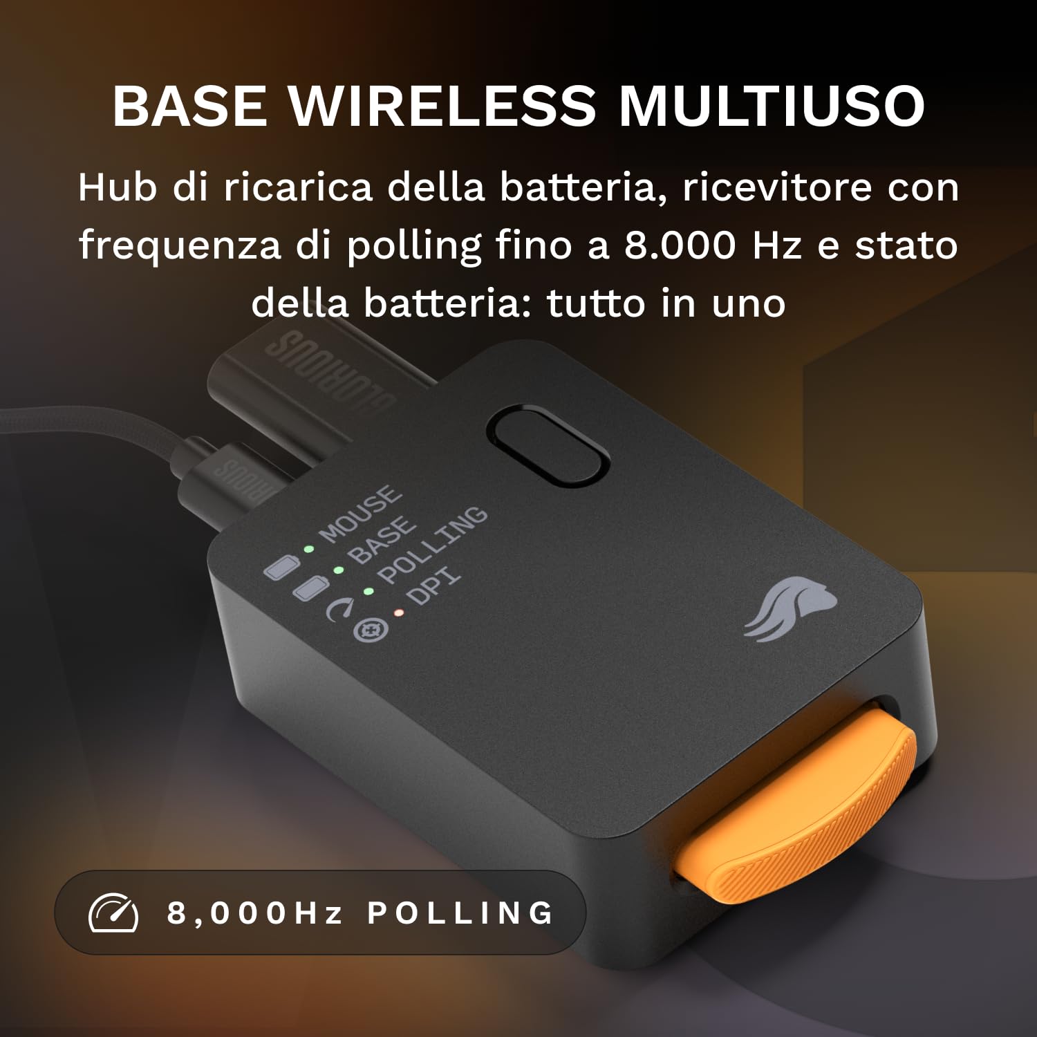 GLORIOUS Gaming - Model O3 Mouse da Gaming Wireless: batterie sostituibili InfinitePlay, Polling da 8k, Switch ottici da 130 Milioni di clic, Ultraleggero (66 g), sensore Ottico 30K DPI, RGB - Nero