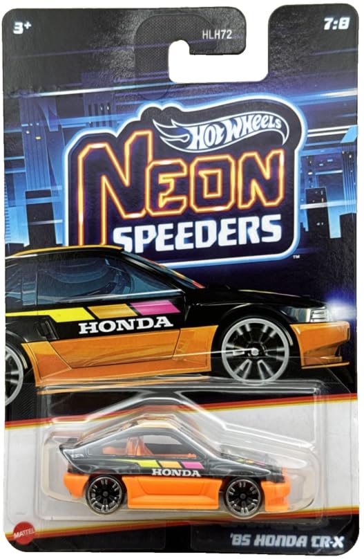 Hot Wheels Neon Speeder '85 Honda CR-X [Black & Orange] 7/8, 1:64
