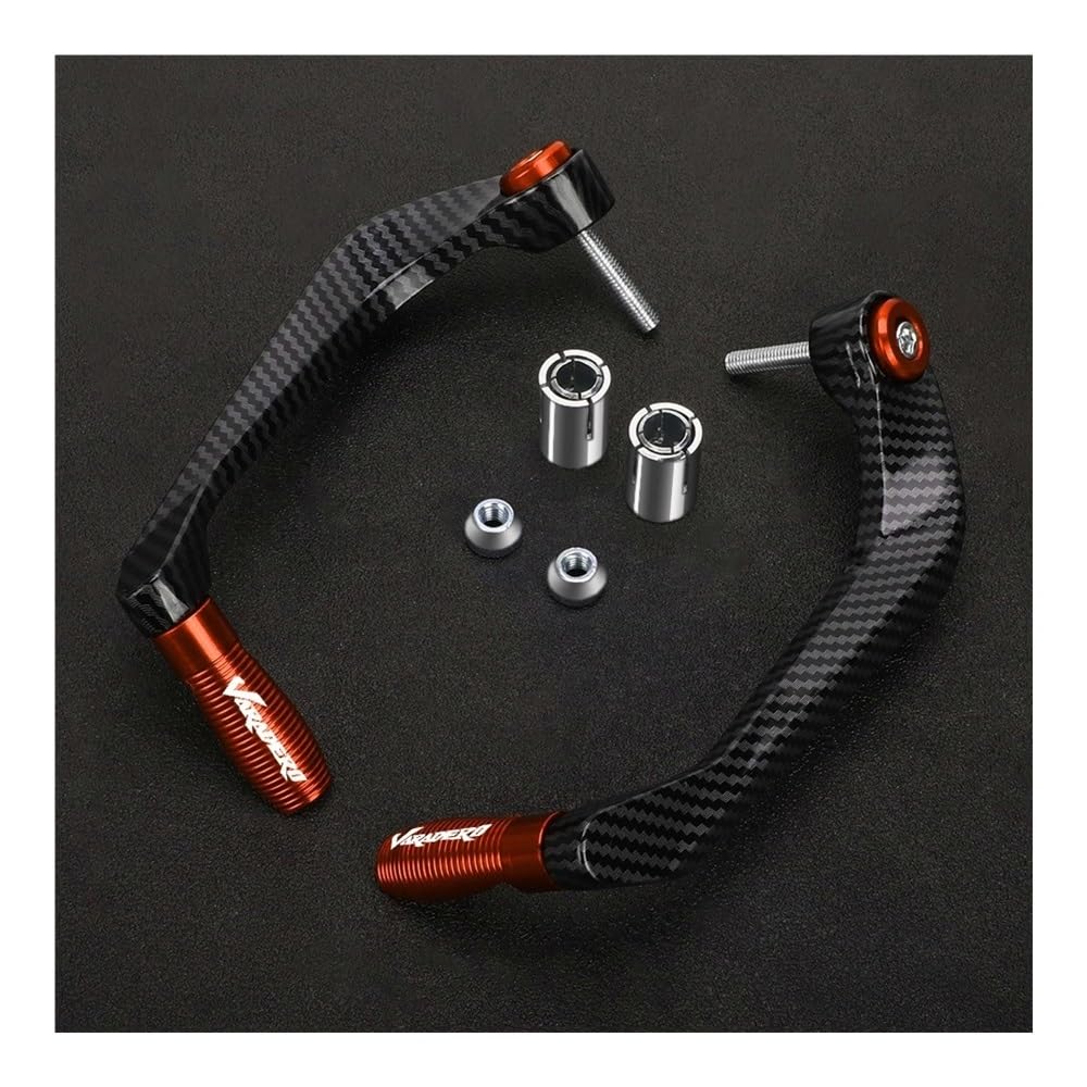 Beqlxta Orange With Logo Brake Lever Guard For Xl125v Xl1000v For Varadero Xl 125 1000 V 125V Motorcycle Handlebar Brake Clutch Lever Hand Guard Protector Handguard(Orange With Logo)