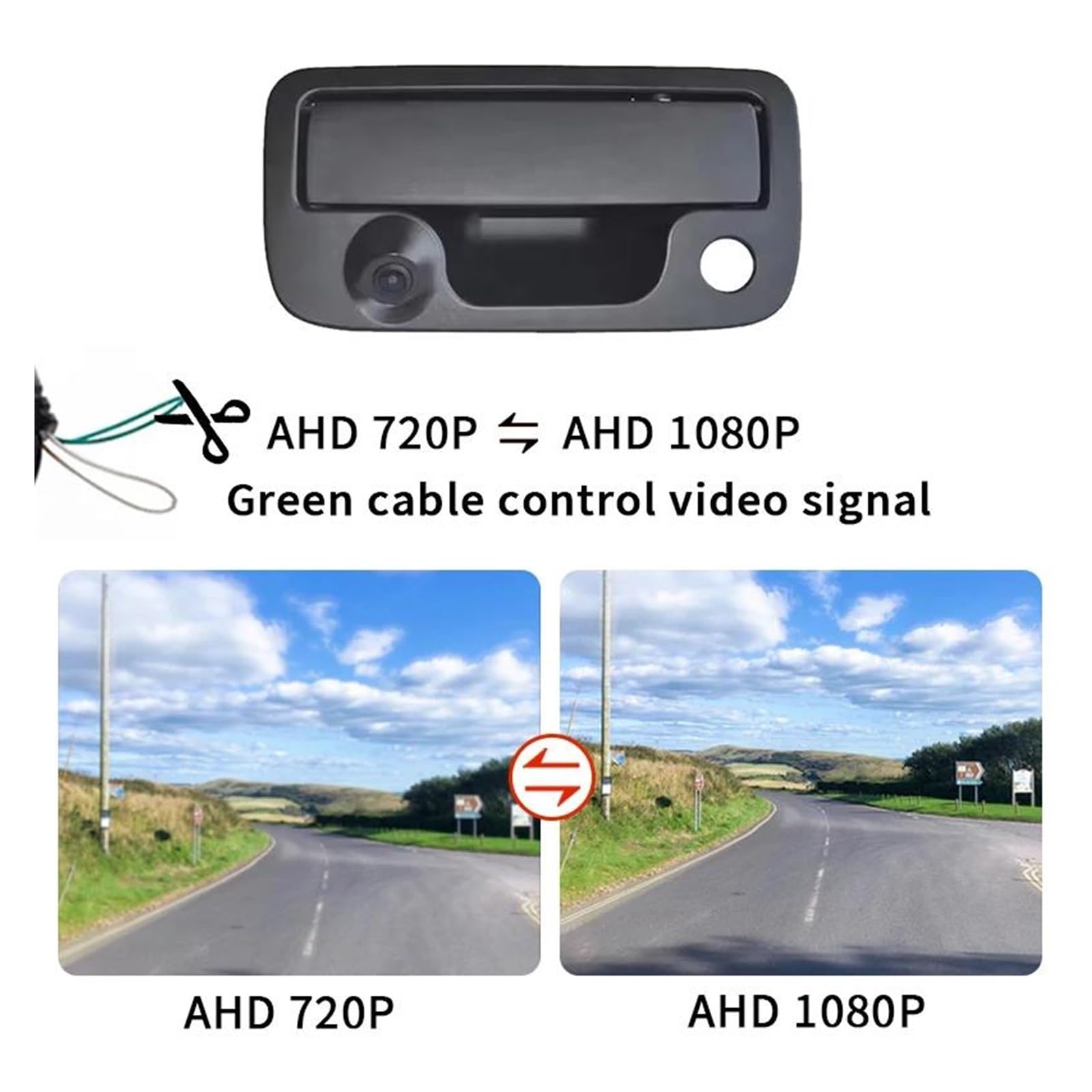 Kamery cofania AHD 1080P NTSC Pickup uchwyt tylnej klapy zamiennik kamery cofania do VW dla Amarok 2010-2020 wodoodporna noktowizor tylna kamera parkingowa (CVBS720P-AHD720P) (AHD720P-AHD1080