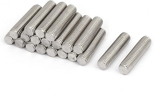 Miniatura 32 de uxcell M3 x 3.937 in 0.020 in Pitch 304 Acero Inoxidable Totalmente Roscado Varillas Sujetadores 20