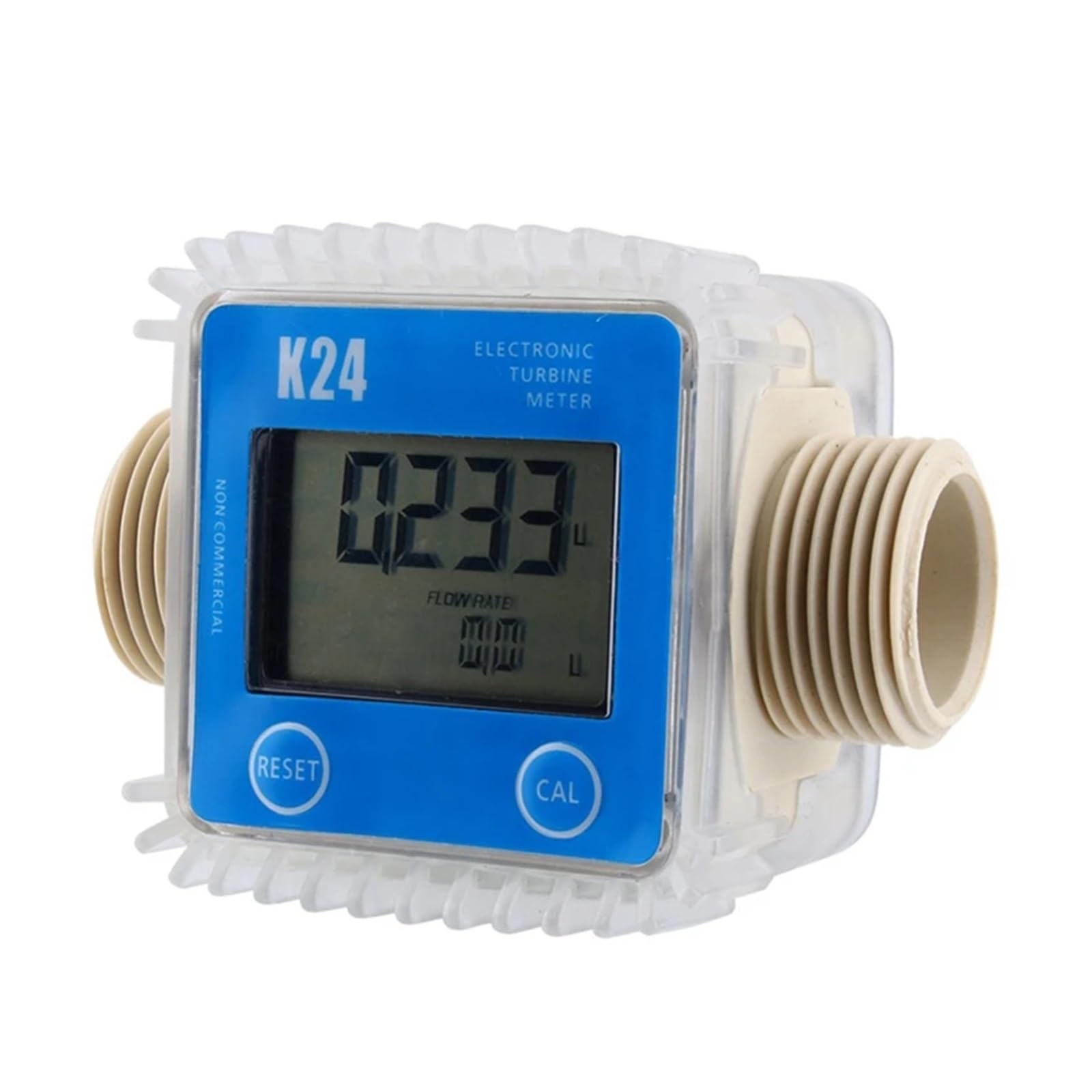 Contador de agua con entrada de latón. Medidor de flujo de combustible Digital K24 Lcd, medidor de flujo Digital electrónico de alta precisión, medidor de agua electrónico, 1 Uds.