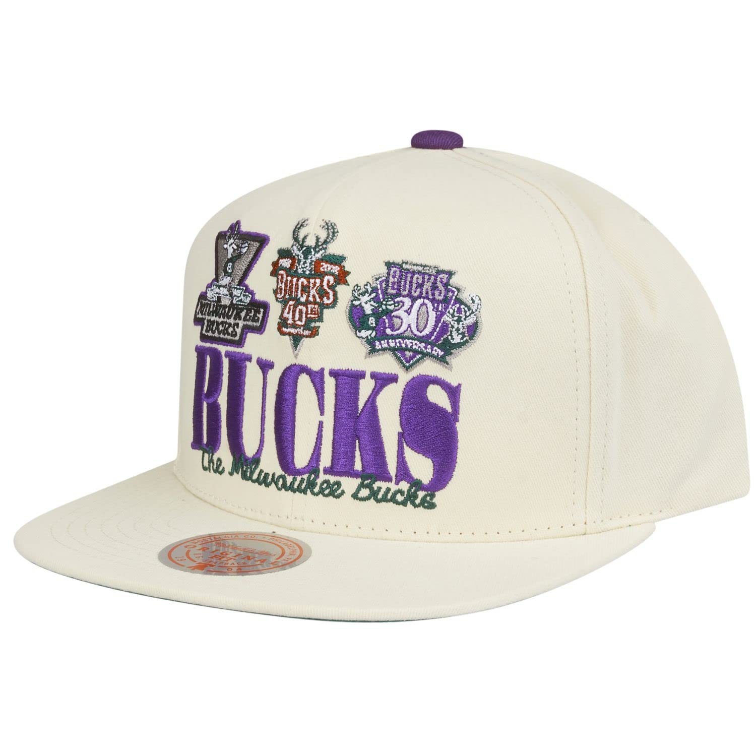 Mitchell & Ness Men's Milwaukee Bucks Snapback Cap - Retro Frame - One Size