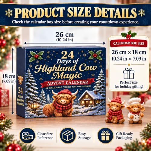 24 Days of 3D Highland Cow Magic Advent Calendar 2026 Christmas - image 2