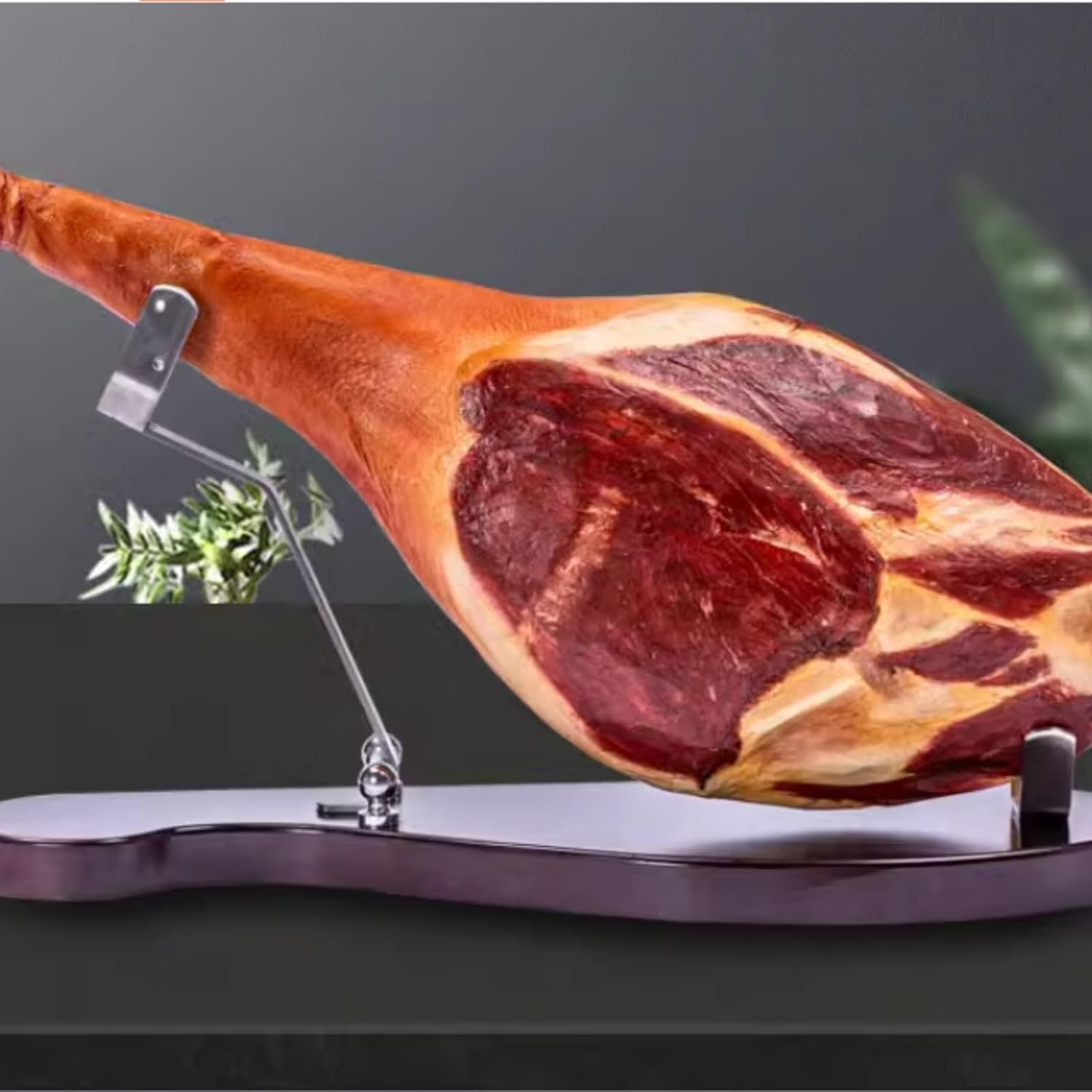 Ham Stand Rack Kitchen Stainless Steel Folding Ham Holder Rack Stand Storage Wood for Home Barbecue Kitchen Party Tool Dining Gadgets