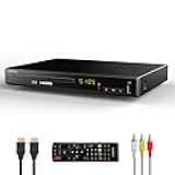 HD Blu-Ray Disc Player for TV with HDMI and AV Cables, 1080P, Built-in PAL NTSC, Coaxial Output, USB Input