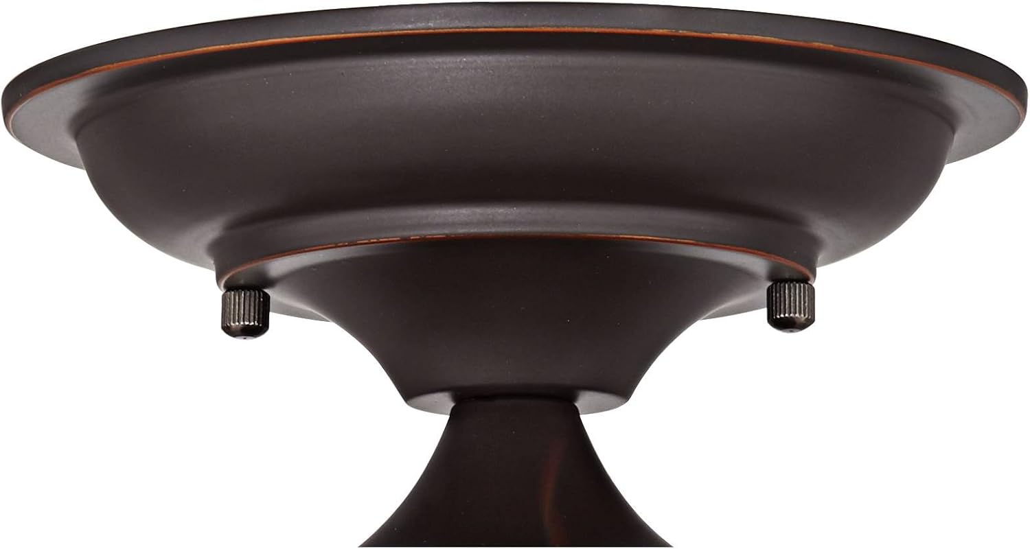 Schoolhouse Floating Modern Farmhouse Ceiling Light Semi-Flush Mount Fixture Oil Rubbed Bronze 12" Wide Clear Glass for House Bedroom Hallway Living Room Bathroom Dining Kitchen - Regency Hill - - 