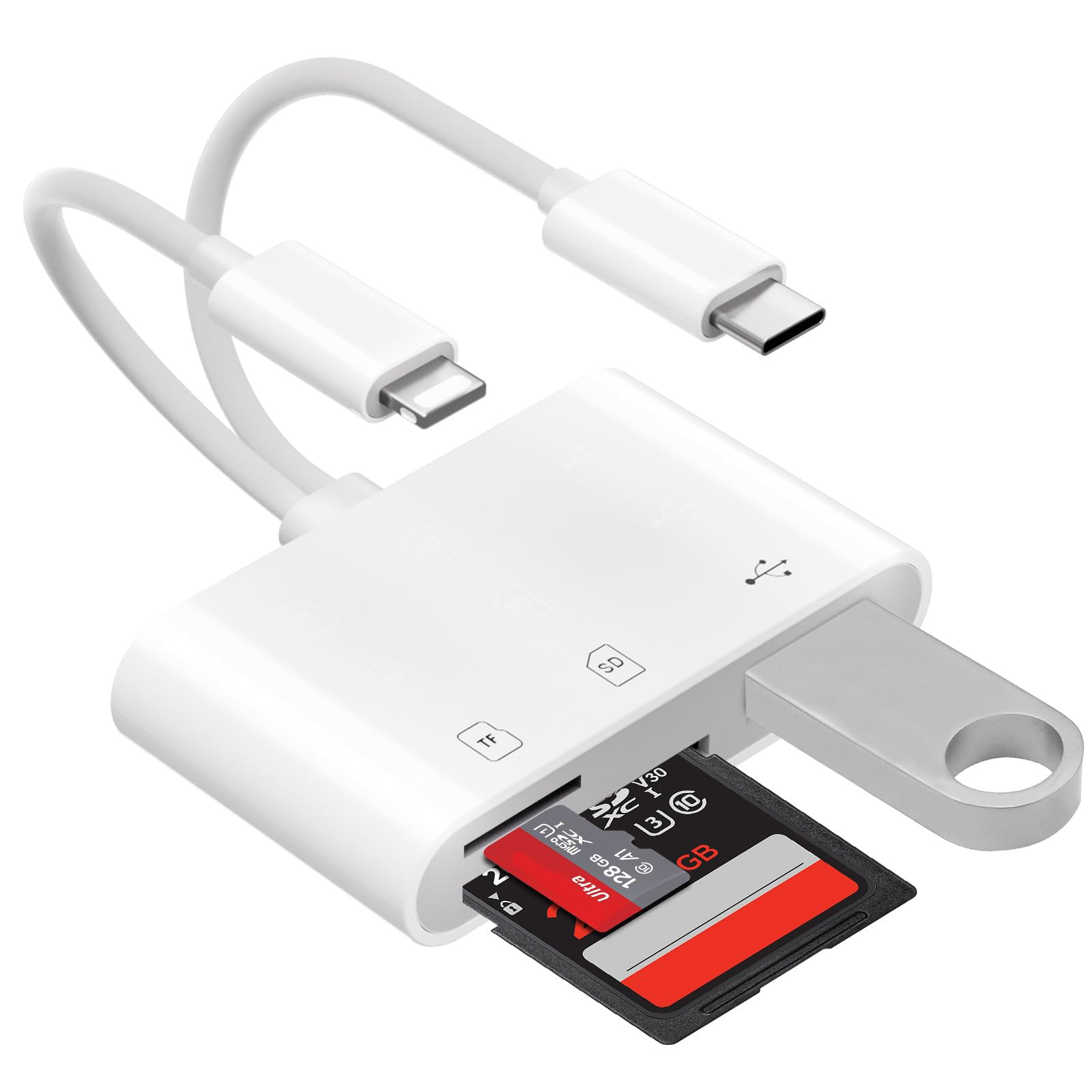 Lettore Schede SD per iPhone Lettore Schede USB C, Adattatore Schede SD per iPhone con Scheda