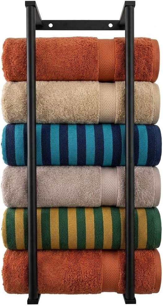 Bathroom Towel Storage Rack,28 Inch Stainless Steels Towel Racks for Bathroom, Wall Mounted Organizers and Storage Shelves for Bathroom,Brushed Silver