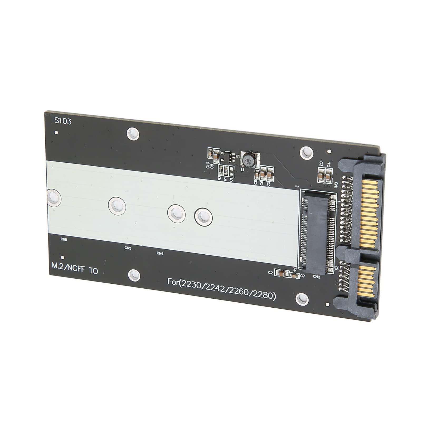 Adapter konwertera M.2 NGFF na SATA III obsługuje 2230/2242/2260/2280 m.2 SSD, S103 PCBA-RTK M.2 NGFF do SATA III SSD Solid State Drive Adjustment Card.