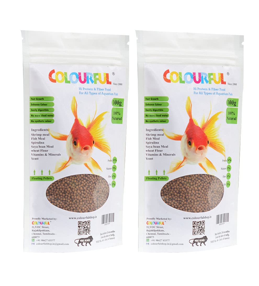 COLOURFUL AQUARIUM - Hi Protein & Fiber Food for All Types of Aquarium Fish, 200g (B08LDVKBPS) Amazon Price History, Amazon Price Tracker