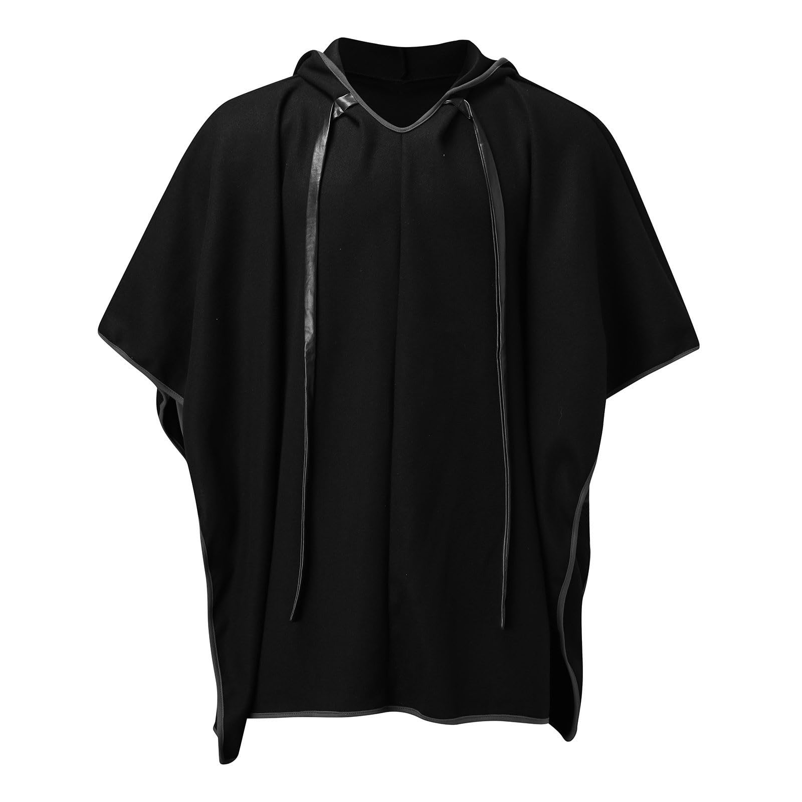 Poncho Herren Warm Decke Ponchos Kapuze Cape Pancho Männer Mexikanischer Wollponcho Winter Cowboy Hippie Jacke Alpaka Wolle Hippie Chic Andenponcho Herbst Winter Kapuzenponcho Einheitsgröße S-3Xl