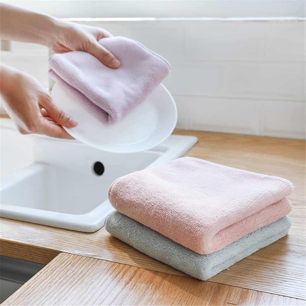 Paño de Cocina de Microfibra Absorbente de Doble Cara, paño de Limpieza Grueso para el hogar, Toalla de Limpieza (5 uds., 30x40cm), 3 uds.