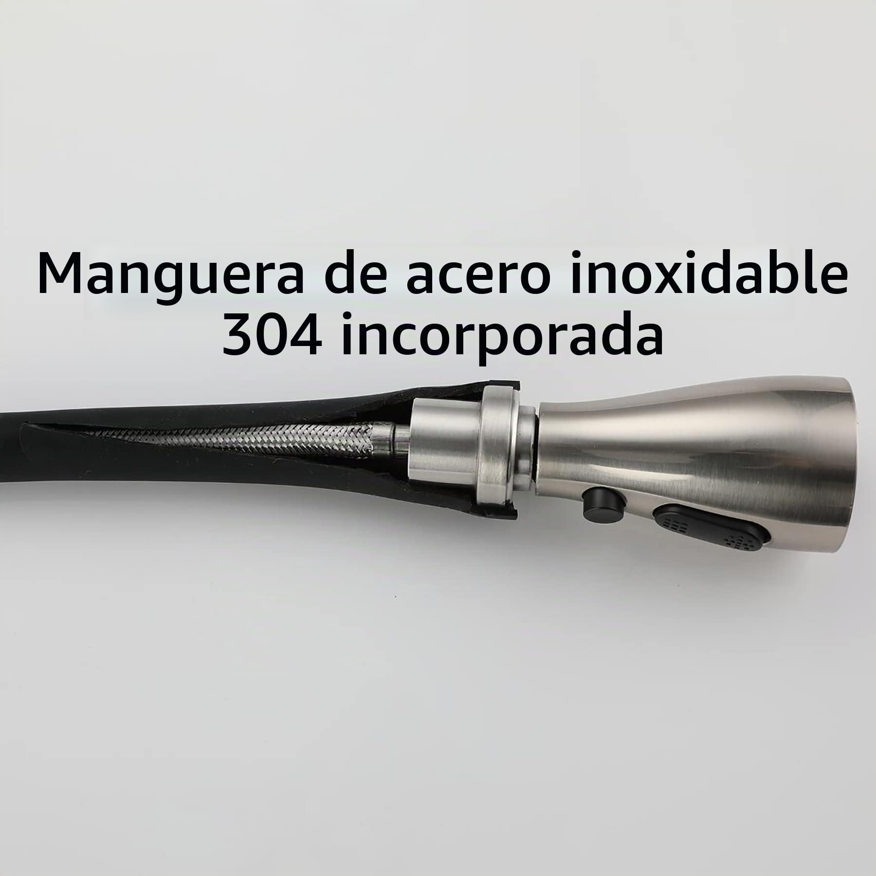 Grifo Pared Cocina,Giratorio 180°, Silicona De Calidad Alimentaria, Grifo De Pared,Flexible Extensible Para Fregadero De Cocina De,Material De Acero Inoxidable